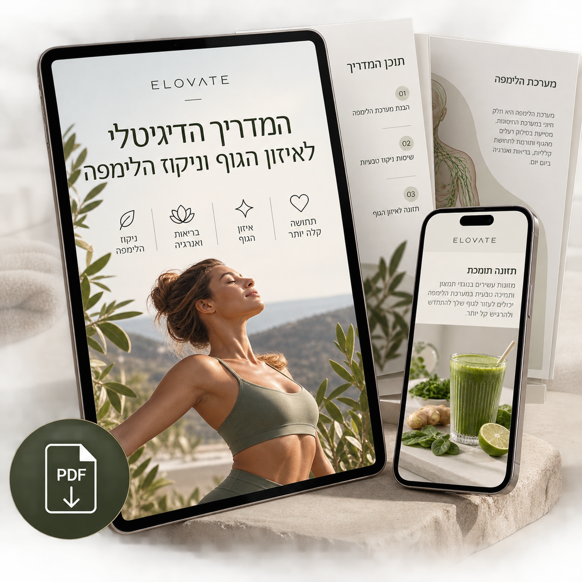 מדריך דיגיטלי לאיזון הגוף וניקוד הלימפה