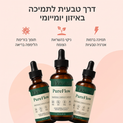 Elovate PureFlow - טיפות צמחיות לניקוז
