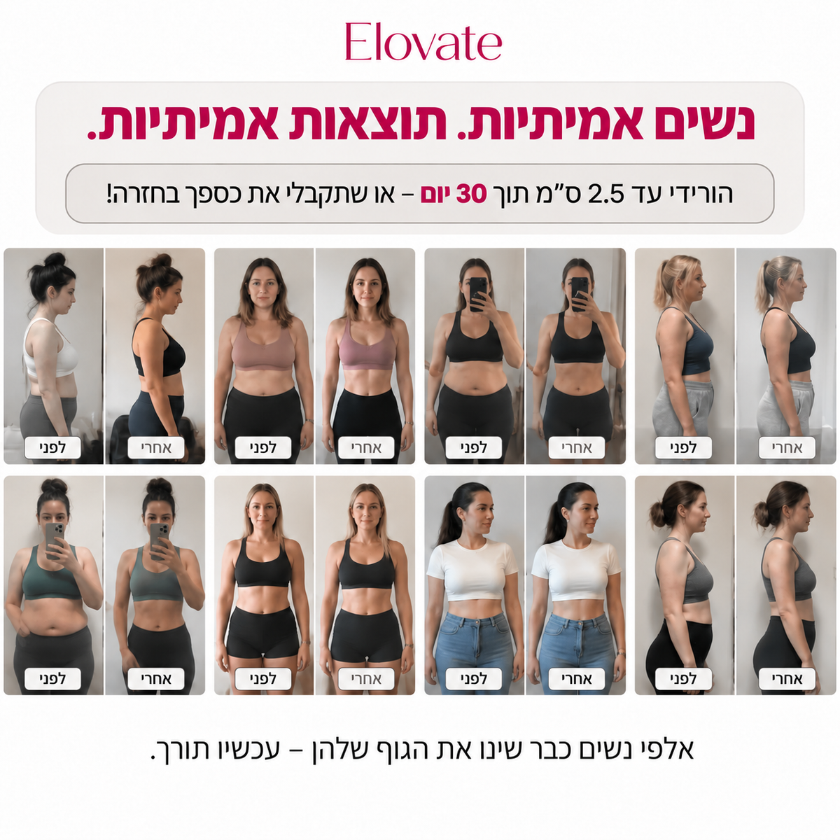 Elovate - חגורת עיסוי רוטטת להפחתת נפיחות וחיטוב הגוף