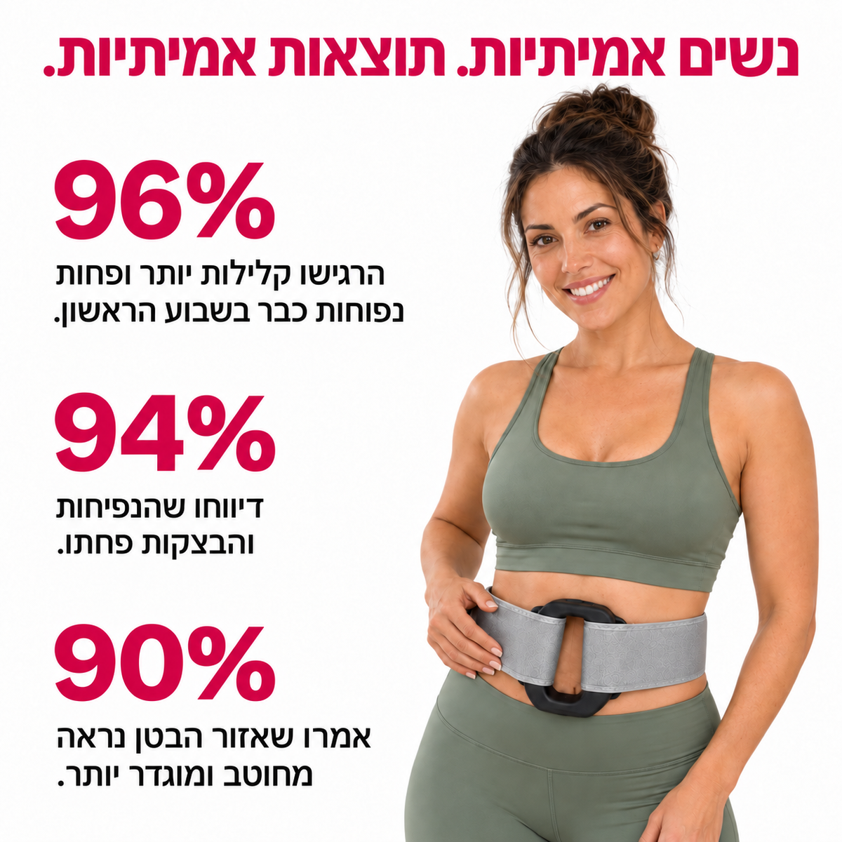 Elovate - חגורת עיסוי רוטטת להפחתת נפיחות וחיטוב הגוף